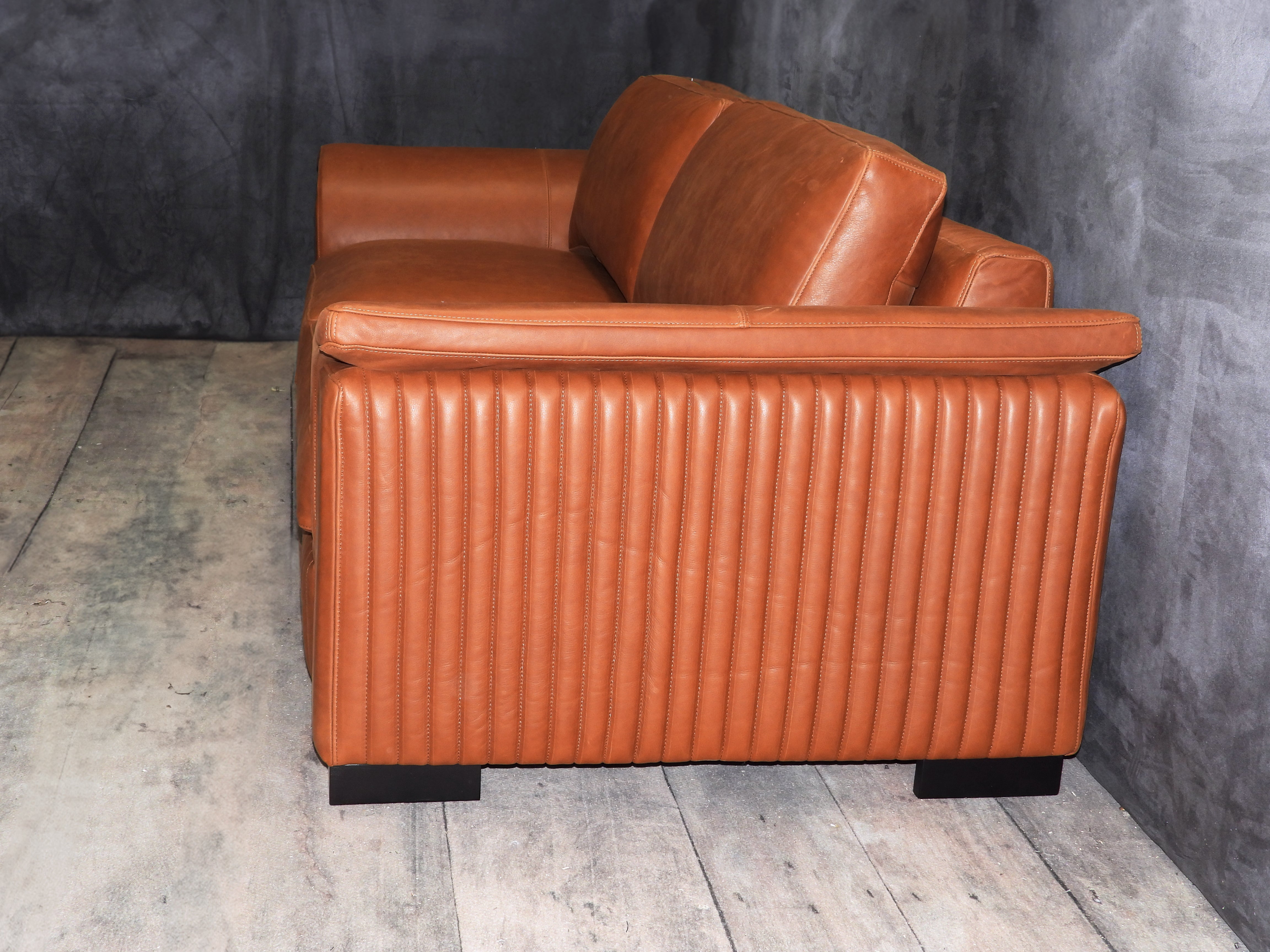 ACADIAN LEATHER SOFA