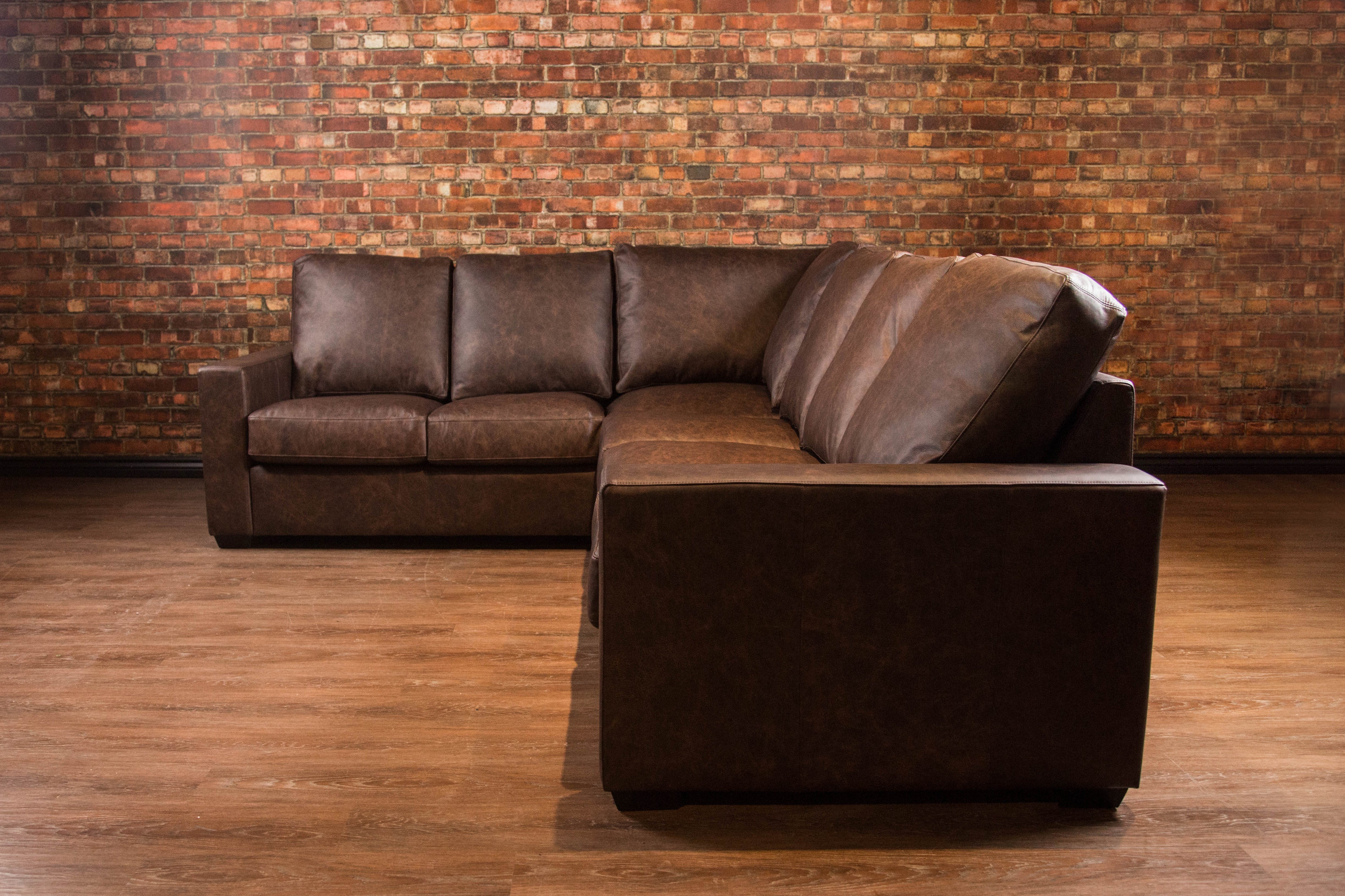 COLLINGWOOD HIGHBACK LEATHER SECTIONAL RHF