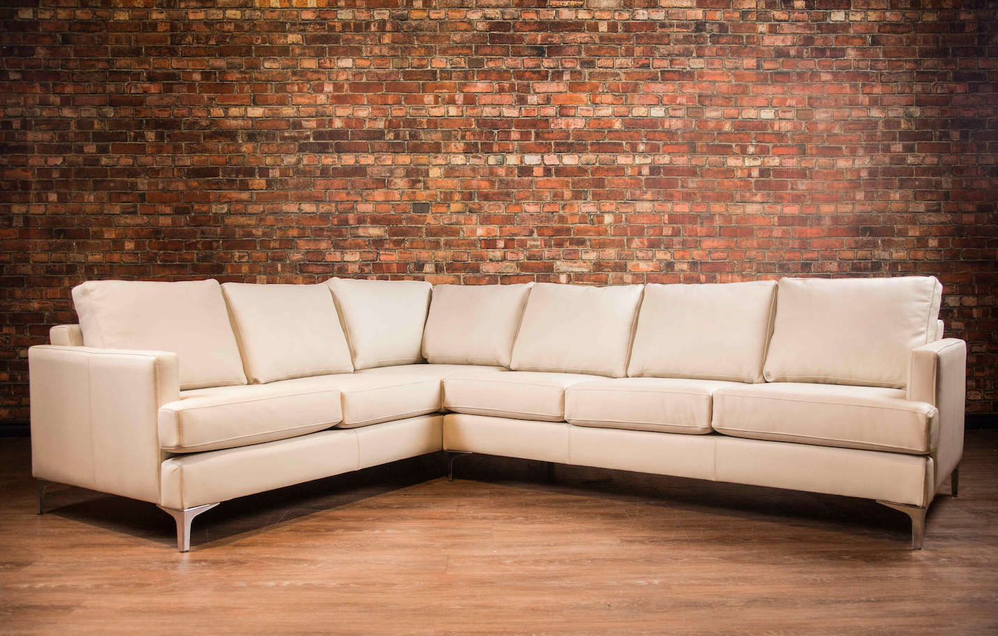 NEWYORK LEATHER SECTIONAL RHF