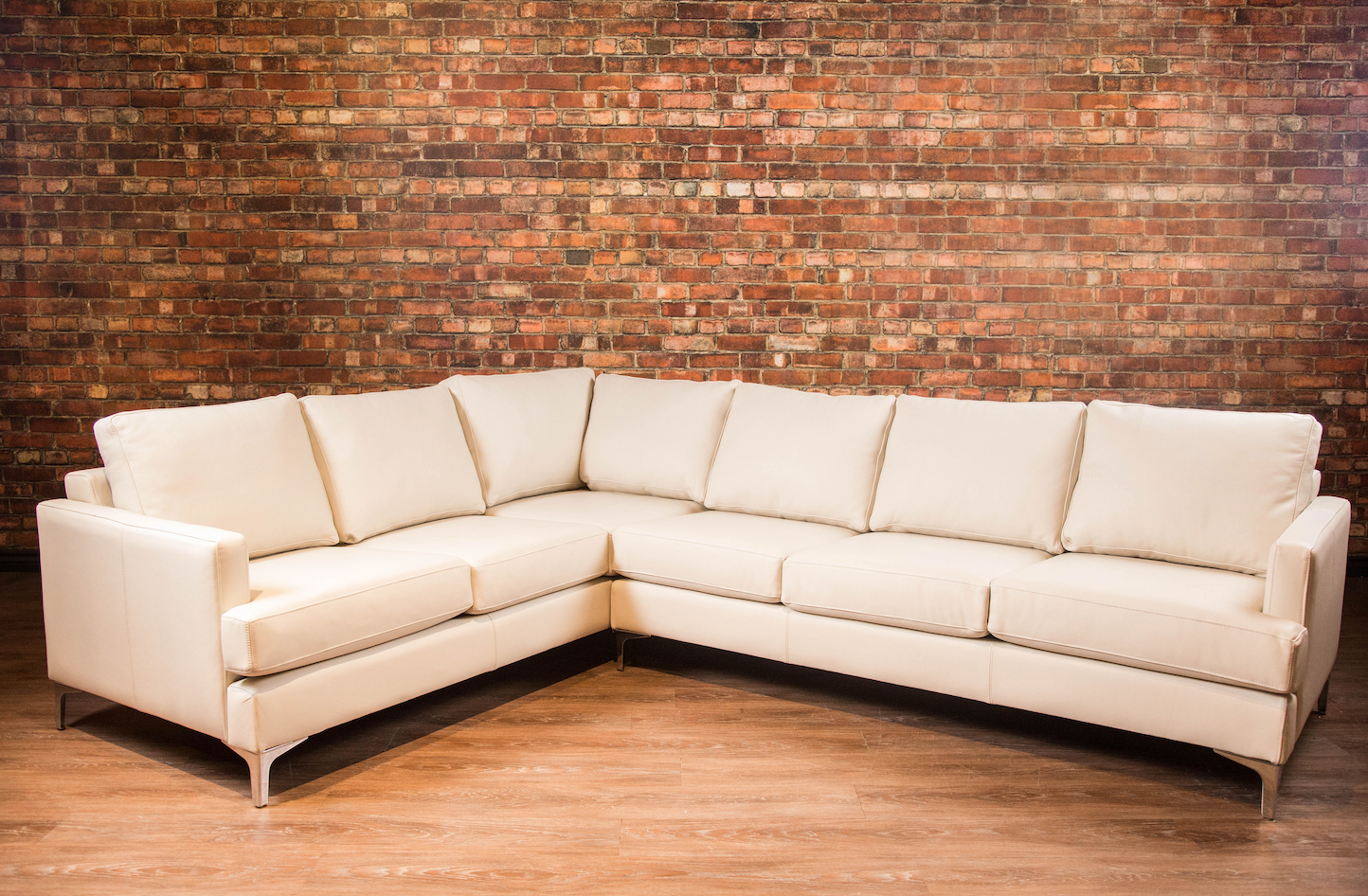 NEWYORK LEATHER SECTIONAL RHF