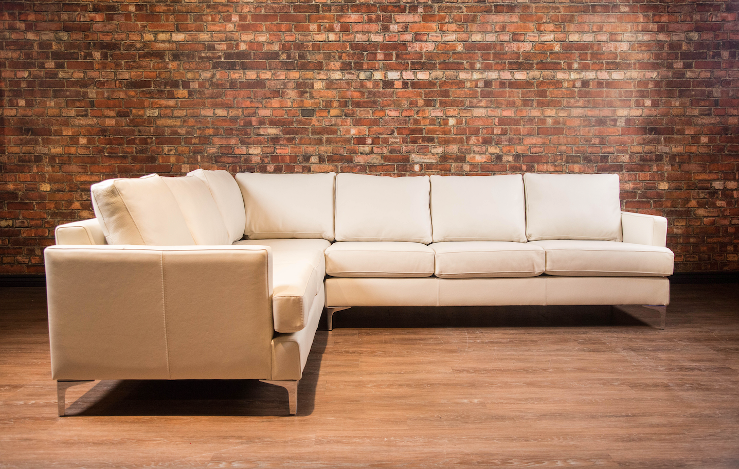 NEWYORK LEATHER SECTIONAL RHF