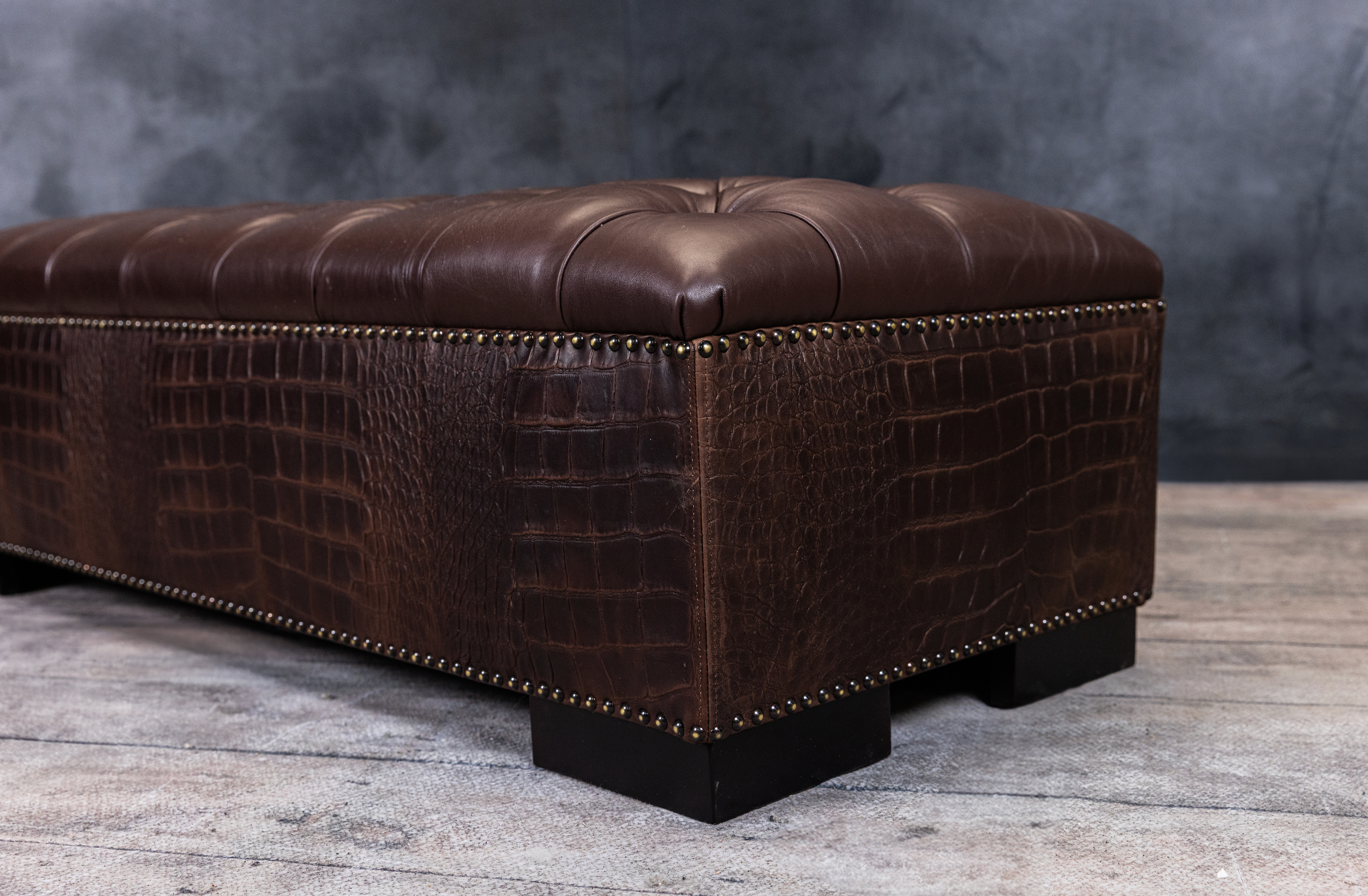 CROCO TUFTED RECTANGULAR  OTTOMAN