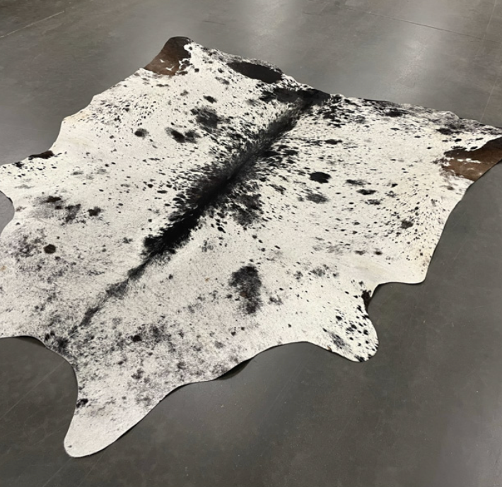 Black and White Salt and Pepper Cowhide